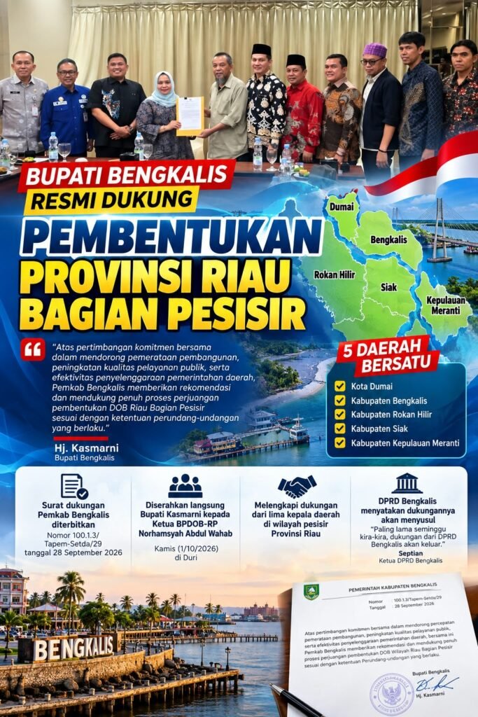 Dukungan Lima Kepala Daerah Lengkap, Perjuangan DOB Riau Pesisir Masuki Tahap Konsolidasi Administrasi
