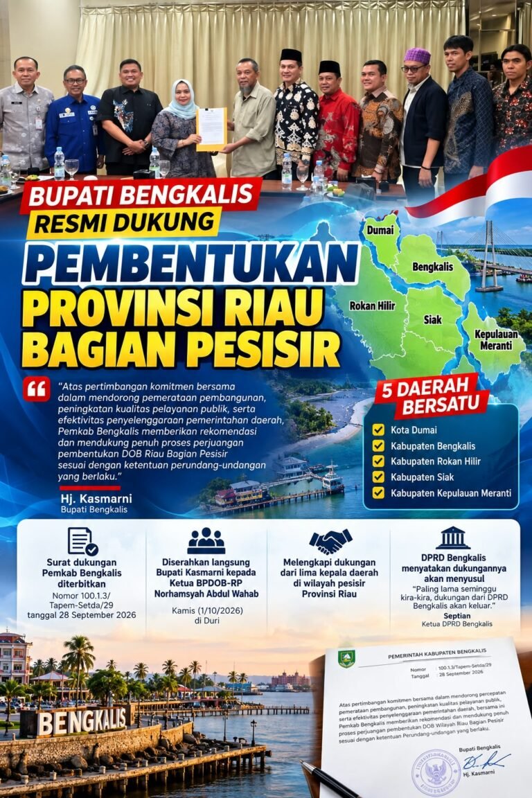 Dukungan Lima Kepala Daerah Lengkap, Perjuangan DOB Riau Pesisir Masuki Tahap Konsolidasi Administrasi